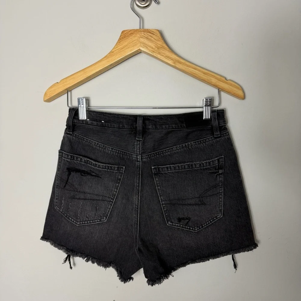 NEW American Eagle AE 90s High Rise Boyfriend Black Denim Jean Shorts